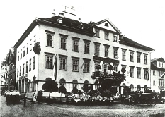 Historisches Foto des Hotels "Alter Ritter" aus der Zeit nach 1894.
