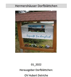Dorfblättchen Hermershausen 01_22 © Hubert Detriche