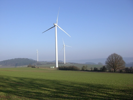 Windkraftanlagen in Wehrda © Universitätsstadt Marburg