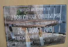 Fleyer 2.Dorfkultuor Cyriaxweimar2019 als Einladung © Bernd Weimer