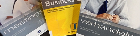 Ausschnitte aus den Titeln von drei Sprachkursen zum Erlernen von Englisch für den Beruf © Universitätsstadt Marburg