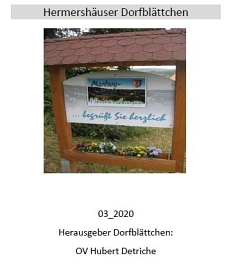 Hermershäuser Dorfblättchen 03.2020 © Hubert Detriche