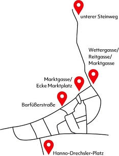 Abbildung Standorte © Universitätsstadt Marburg
